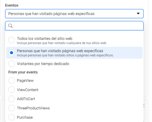 Explicando la brutal capacidad de filtro en los eventos de las audiencias de Facebook Ads